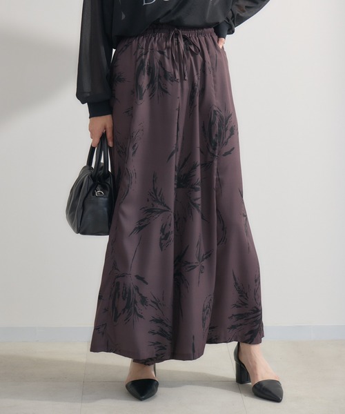 Paradise Picnic（パラダイスピクニック）の「SUGARROSE リーフプリントワイドパンツ（その他パンツ・レディース・チャコールグレー/ブラック/ブラウン・FREE）」の22枚目の写真