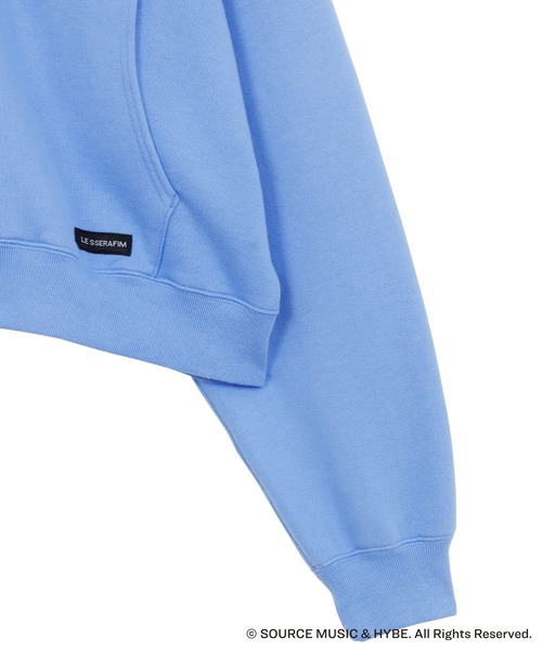 LE SSERAFIM x ZOZOTOWN フード付きパーカー M ブラック LE SSERAFIM × ZOZOTOWN FUR ZIP HOODIE（パーカー）｜LE