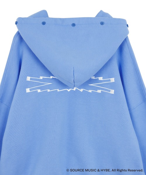 LE SSERAFIM x ZOZOTOWN フード付きパーカー M ブラック LE SSERAFIM × ZOZOTOWN FUR ZIP HOODIE（パーカー）｜LE