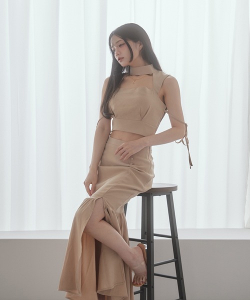 M DOLLY(エムドリー)の「*M DOLLY original* luna choker conscious mermaid setup/ルナチョーカーコンシャスマーメイドセットアップ(セットアップ・レディース・ブラック/ベージュ・S/FREE)」の11枚目の写真
