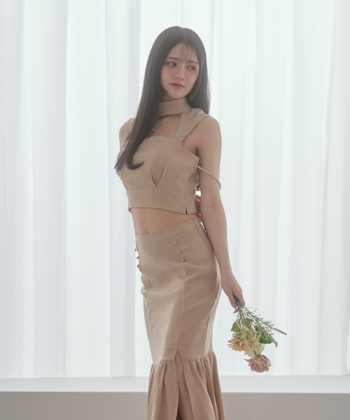 M DOLLY(エムドリー)の「*M DOLLY original* luna choker conscious mermaid setup/ルナチョーカーコンシャスマーメイドセットアップ(セットアップ・レディース・ブラック/ベージュ・S/FREE)」の13枚目の写真