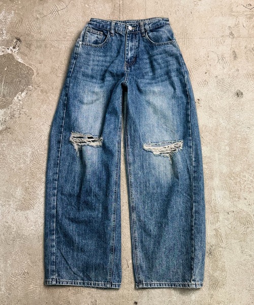 値下♪⑦ MAISON SELECT（メゾンセレクト）の「7D36 クラッシュ ダメージワイド