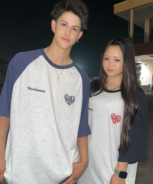 フリーサイズ / UNISEX 》ATMARK ハートロゴラグランTee（Tシャツ