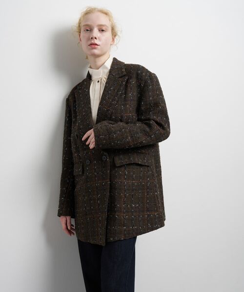 ツイード／ウールメルトン テーラードジャケット（テーラード