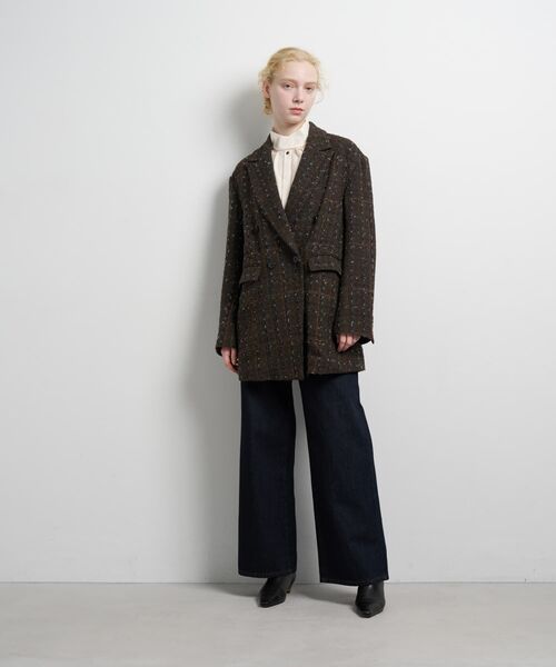 LANVIN en Bleu(ランバンオンブルー)の「ツイード/ウールメルトン テーラードジャケット(テーラードジャケット・レディース・ベージュ/カーキ/ブラック・36/38)」の4枚目の写真