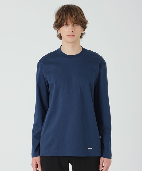 BLACK LABEL CRESTBRIDGE(ブラックレーベル・クレストブリッジ)の「マーセライズドレスロンT(Tシャツ/カットソー・メンズ・オフホワイト/ブルー系その他7/ブラック・M/XL/L)」の3枚目の写真