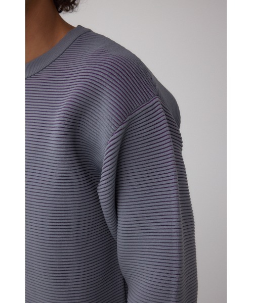 AZUL by moussy(アズールバイマウジー)の「ミックスカラーリップル編みニットトップス(ニット/セーター・メンズ・グレー/ブラウン/ブラック・MEDIUM/LARGE)」の11枚目の写真