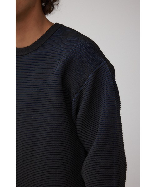 AZUL by moussy(アズールバイマウジー)の「ミックスカラーリップル編みニットトップス(ニット/セーター・メンズ・グレー/ブラウン/ブラック・MEDIUM/LARGE)」の21枚目の写真