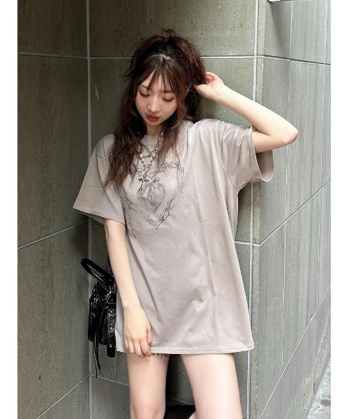 ハートキーフェードビッグTシャツ（Tシャツ/カットソー