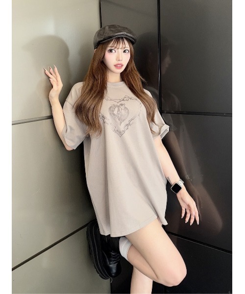 ダーリッチDarich ハートキーフェードビッグTシャツ ダーリッチ Darich ハートキーフェードビッグTシャツ （ホワイト