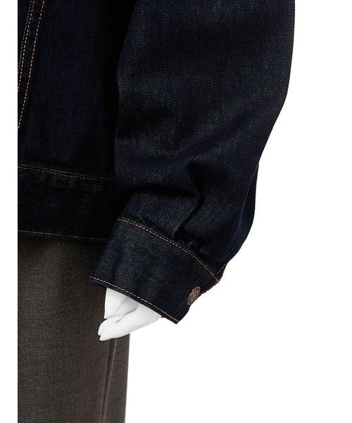 缶バッチ付きGジャン（デニムジャケット）｜Mila Owen（ミラオーウェン