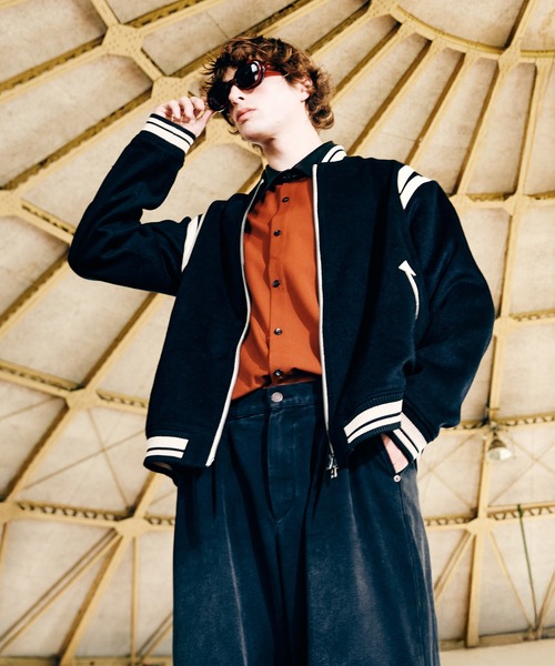 セール】Synth Leather Collar Shirt / シンセレザーカラーシャツ