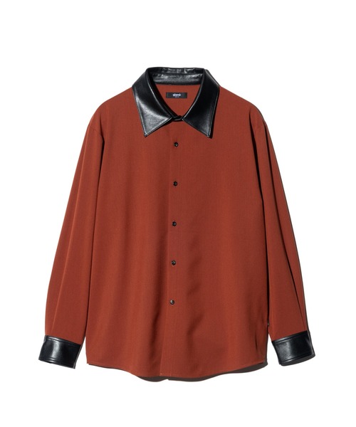 Synth Leather Collar Shirt /シンセレザーカラーシャツ Synth Leather Collar Shirt / シンセレザーカラーシャツ（シャツ