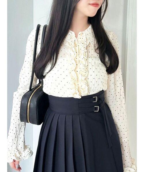 シュリンクフラワーショートシャツ（シャツ/ブラウス）｜dazzlin