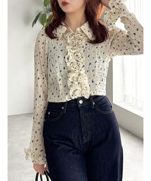 dazzlin | シュリンクフラワーショートシャツ(シャツ/ブラウス)