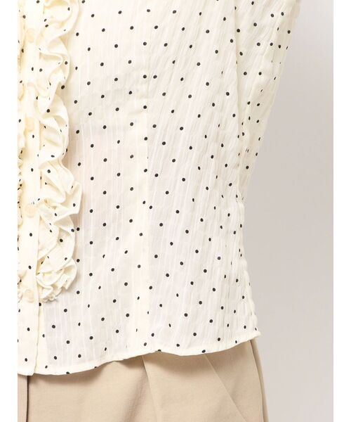 dazzlin（ダズリン）の「シュリンクフラワーショートシャツ（シャツ/ブラウス・レディース・オフホワイト/ブラウン/アイボリー/ブラック・FREE）」の14枚目の写真