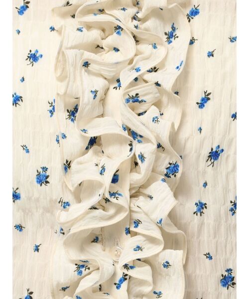 dazzlin（ダズリン）の「シュリンクフラワーショートシャツ（シャツ/ブラウス・レディース・オフホワイト/ブラウン/アイボリー/ブラック・FREE）」の17枚目の写真