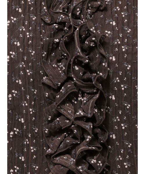 dazzlin（ダズリン）の「シュリンクフラワーショートシャツ（シャツ/ブラウス・レディース・オフホワイト/ブラウン/アイボリー/ブラック・FREE）」の7枚目の写真