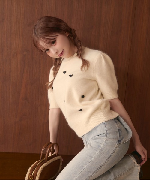 Nowos 半袖ニット 生成り Nowos 半袖ニット 生成り