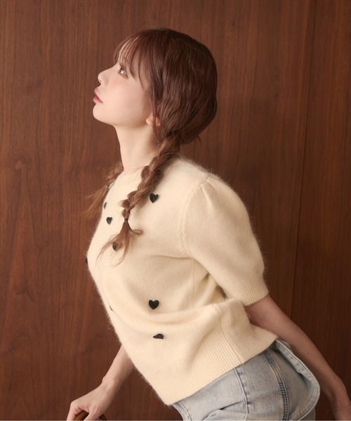 【大特価セール】DAMA Collection 半袖ニット　Aライン　コットン 大特価セール】DAMA Collection 半袖ニット Aライン コットン