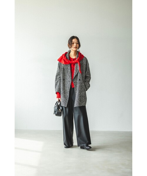 B:MING by BEAMS（ビーミングバイビームス）の「ヘリンボーン コート（その他アウター・レディース・ブラック/ブラウン・SMALL/MEDIUM）」の13枚目の写真