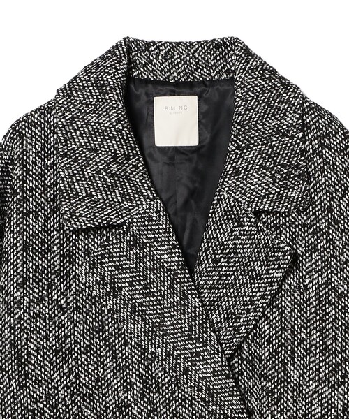 B:MING by BEAMS（ビーミングバイビームス）の「ヘリンボーン コート（その他アウター・レディース・ブラック/ブラウン・SMALL/MEDIUM）」の6枚目の写真