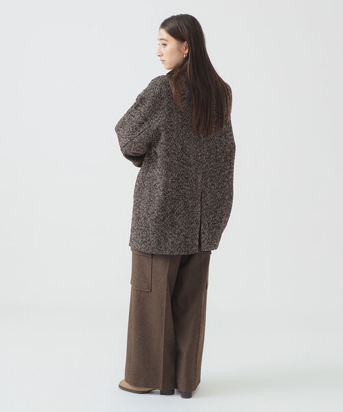 B:MING by BEAMS（ビーミングバイビームス）の「ヘリンボーン コート（その他アウター・レディース・ブラック/ブラウン・SMALL/MEDIUM）」の14枚目の写真