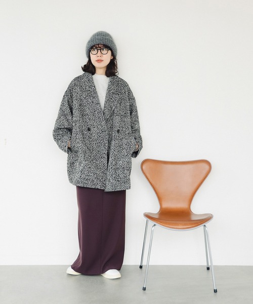 B:MING by BEAMS（ビーミングバイビームス）の「ヘリンボーン コート（その他アウター・レディース・ブラック/ブラウン・SMALL/MEDIUM）」の22枚目の写真