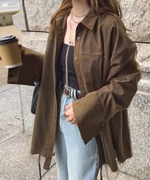 ブロードチュール被せシャツ
