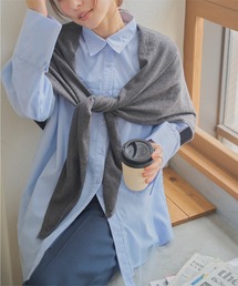 ブロードチュール被せシャツ