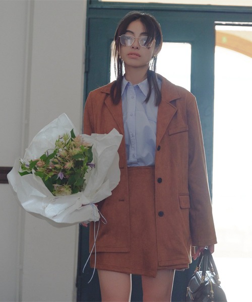 KOBE LETTUCE(コウベレタス)の「ブロードチュール被せシャツ(シャツ/ブラウス・レディース・ブラック/ブラウン/オフホワイト/ブルー・M)」の16枚目の写真