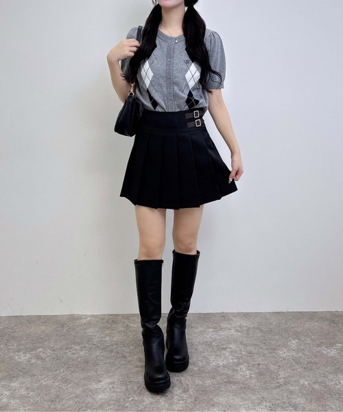 INGNI（イング）の「サイドベルトプリーツスカパン（スカート・レディース・ブラック/グレー/ブラウン・FREE）」の7枚目の写真