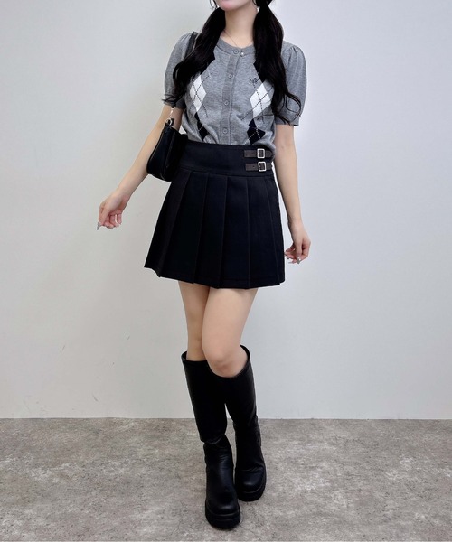 INGNI（イング）の「サイドベルトプリーツスカパン（スカート・レディース・ブラック/グレー/ブラウン・FREE）」の8枚目の写真