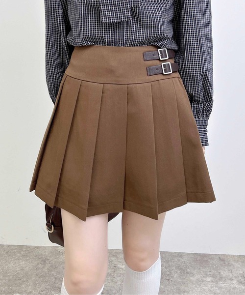 INGNI（イング）の「サイドベルトプリーツスカパン（スカート・レディース・ブラック/グレー/ブラウン・FREE）」の9枚目の写真