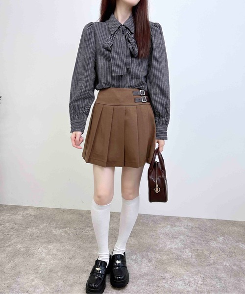 INGNI（イング）の「サイドベルトプリーツスカパン（スカート・レディース・ブラック/グレー/ブラウン・FREE）」の12枚目の写真