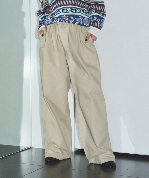 CITYSHOP(シティーショップ)の「COTTON EASY パンツ(その他パンツ・レディース・ライトグレー/ネイビー・36/38)」の5枚目の写真