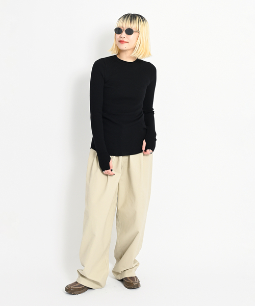 CITYSHOP(シティーショップ)の「COTTON EASY パンツ(その他パンツ・レディース・ライトグレー/ネイビー・36/38)」の18枚目の写真