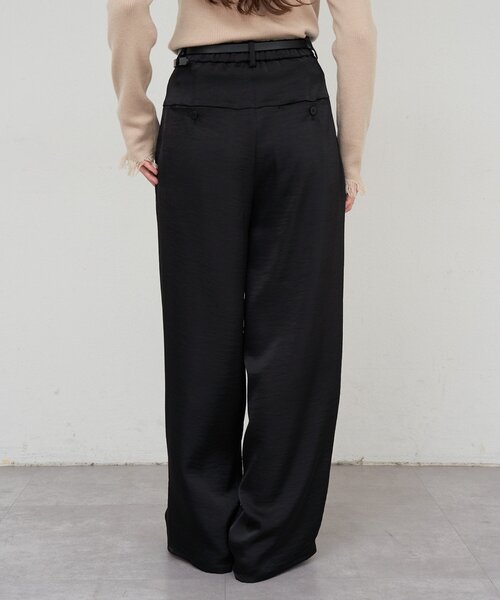 SHENERY（シーナリー）の「サテンワイドパンツ（その他パンツ・レディース・ブラック/ブラウン/オフホワイト・38/36）」の17枚目の写真