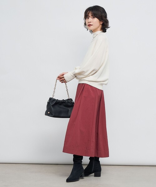 NOLLEY’S（ノーリーズ）の「12Gオルティアハイネックプルオーバーニット（ニット/セーター・レディース・イエロー/ベビーピンク/ミント/オフホワイト/ライトグレー/ダークブラウン・38）」の8枚目の写真