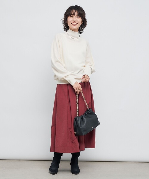 NOLLEY’S（ノーリーズ）の「12Gオルティアハイネックプルオーバーニット（ニット/セーター・レディース・イエロー/ベビーピンク/ミント/オフホワイト/ライトグレー/ダークブラウン・38）」の10枚目の写真