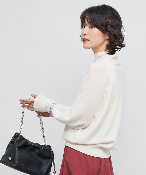 NOLLEY’S（ノーリーズ）の「12Gオルティアハイネックプルオーバーニット（ニット/セーター・レディース・イエロー/ベビーピンク/ミント/オフホワイト/ライトグレー/ダークブラウン・38）」の12枚目の写真