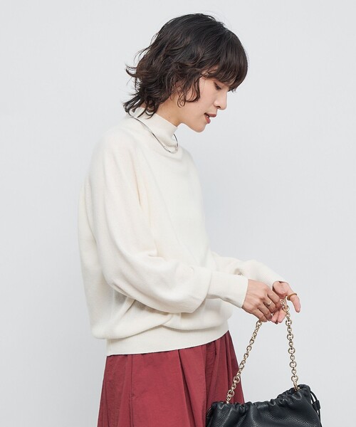 NOLLEY’S（ノーリーズ）の「12Gオルティアハイネックプルオーバーニット（ニット/セーター・レディース・イエロー/ベビーピンク/ミント/オフホワイト/ライトグレー/ダークブラウン・38）」の14枚目の写真