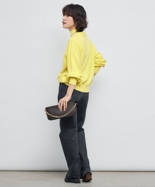 NOLLEY’S（ノーリーズ）の「12Gオルティアハイネックプルオーバーニット（ニット/セーター・レディース・イエロー/ベビーピンク/ミント/オフホワイト/ライトグレー/ダークブラウン・38）」の18枚目の写真