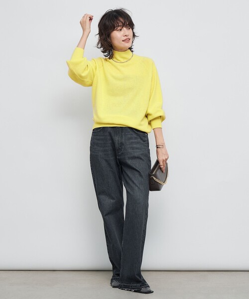 NOLLEY’S（ノーリーズ）の「12Gオルティアハイネックプルオーバーニット（ニット/セーター・レディース・イエロー/ベビーピンク/ミント/オフホワイト/ライトグレー/ダークブラウン・38）」の20枚目の写真