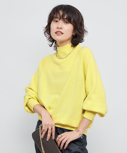 NOLLEY’S（ノーリーズ）の「12Gオルティアハイネックプルオーバーニット（ニット/セーター・レディース・イエロー/ベビーピンク/ミント/オフホワイト/ライトグレー/ダークブラウン・38）」の21枚目の写真