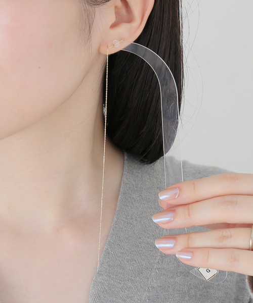 les bonbon（ルボンボン）の「【LES BONBON/ル ボンボン】 K18 liquid pierce M（ピアス（片耳用）・レディース・ゴールド・FREE）」の7枚目の写真