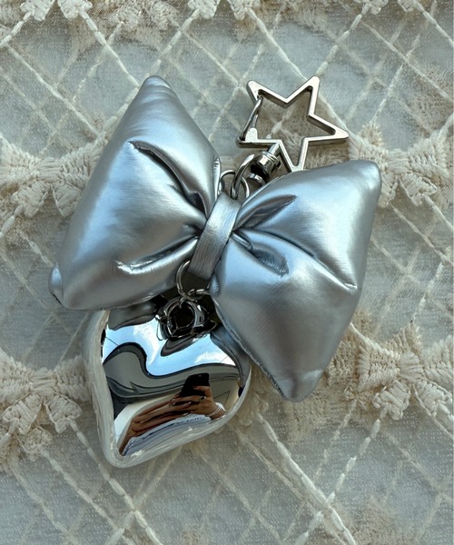 kutir(クティール)の「kutirlune/リボンモチーフミニキーホルダー(キーホルダー・レディース・ピンク/ブラック/シルバー/ブルー・FREE)」の7枚目の写真