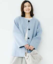 UNTITLED｜アンタイトルのノーカラーコート（ブルー・ネイビー/青色系