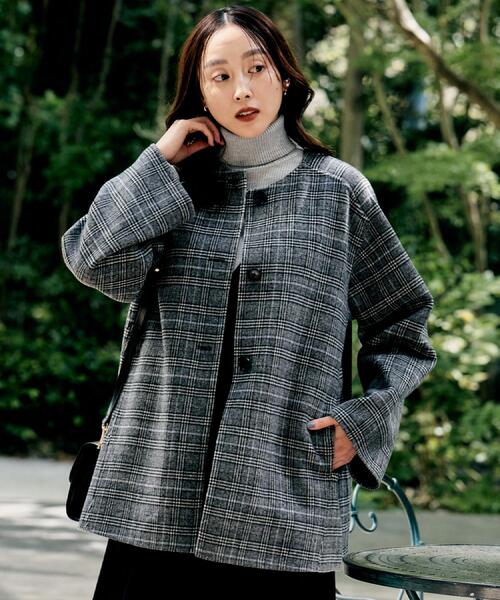 セール】【ミディ丈/軽やか】セミラグランリバー コート（ノーカラー