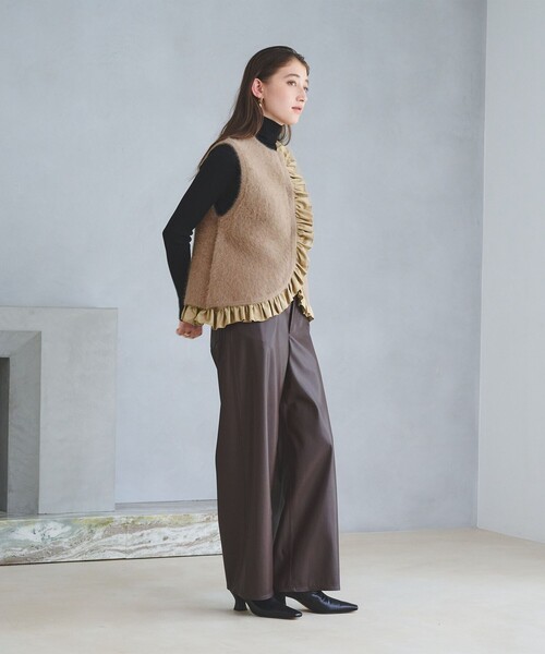 フォックスカシミヤ フリルコンビ ベスト（ベスト）｜UNITED ARROWS